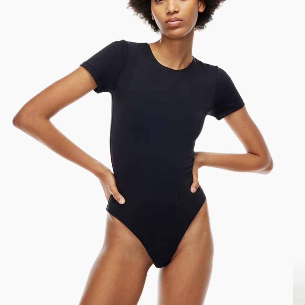 Aritzia Black Short Sleeve Bodysuit